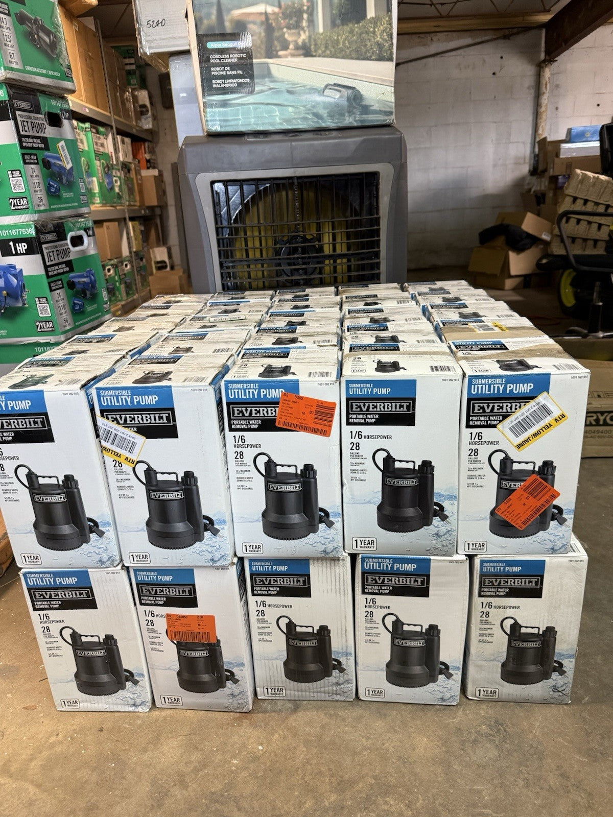 Everbilt 1/6 HP Plastic Submersible Utility Pump NEW OPEN BOX