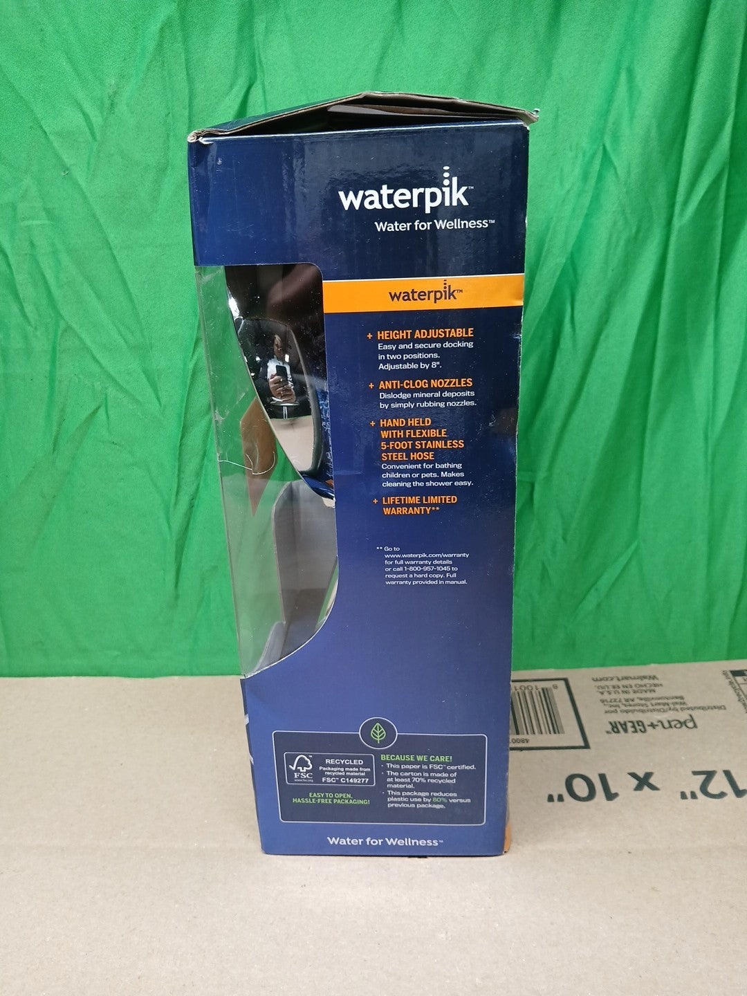 Waterpik 8-Spray Wall Mount Magnet Multi Height Handheld Shower Head 1.8 GPM