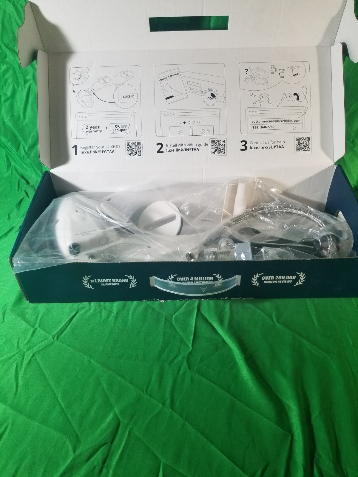 Luxe Bidet Neo 120 Self Cleaning Nozzle Fresh Water Non Electric New-Openbox