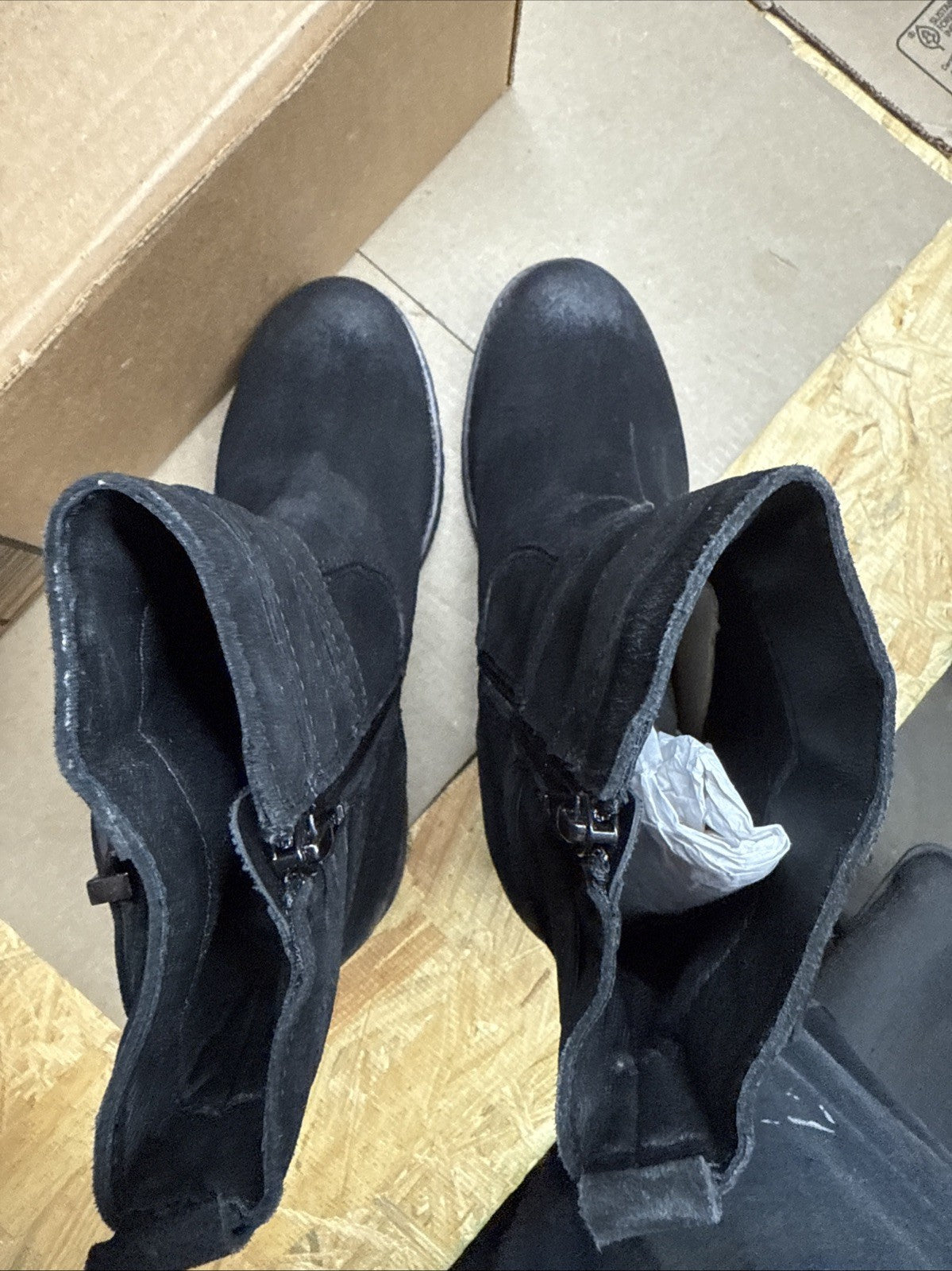 Vintage Foundry Co Womens Charmaine Handmade Burnished Rugged Black Size 8.5