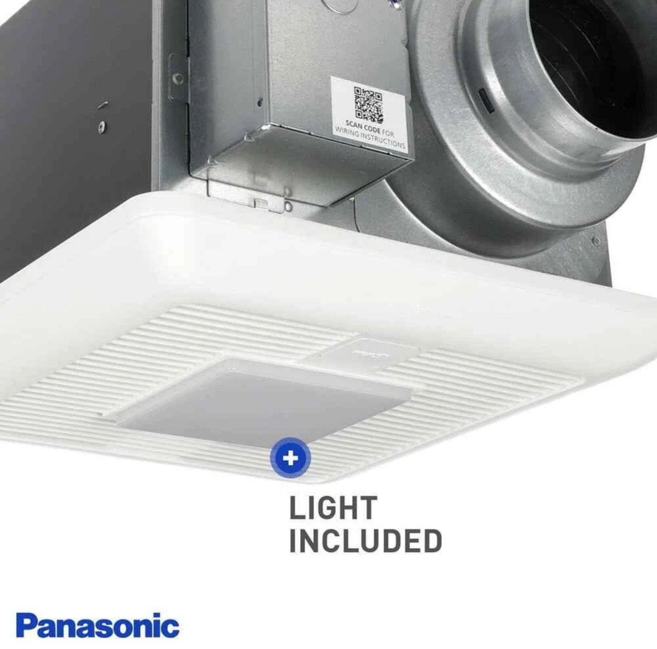 Panasonic Bath Fan 7.5”Hx13"W 110Cfm Exhaust Fan Led Light Whisper Green Select