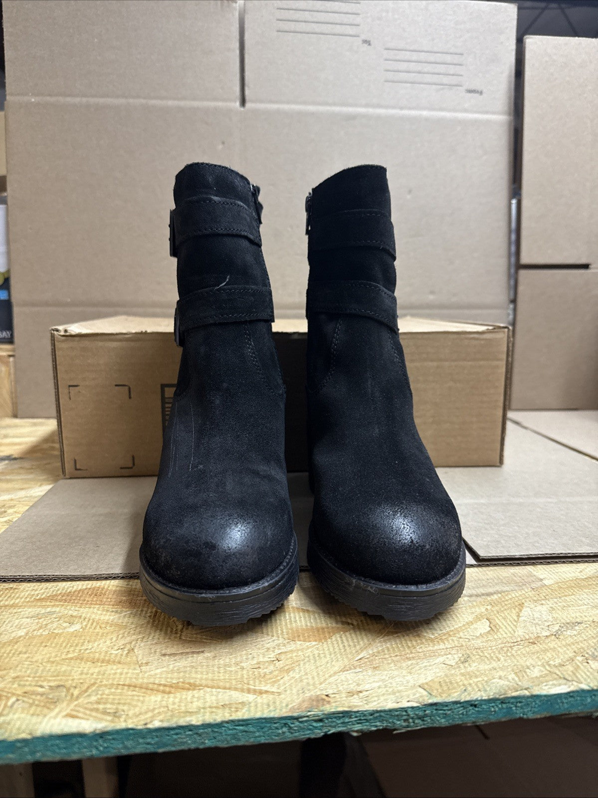 Vintage Foundry Co Womens Charmaine Handmade Burnished Rugged Black Size 8.5