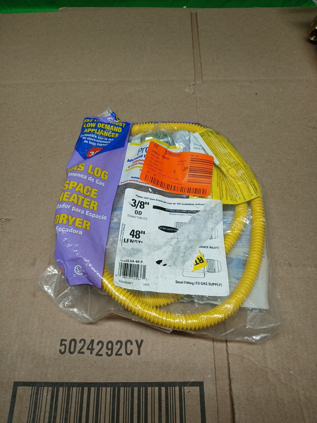 Lot Of 9 Assorted Gas Connector Hoses, Mostly Brasscraft