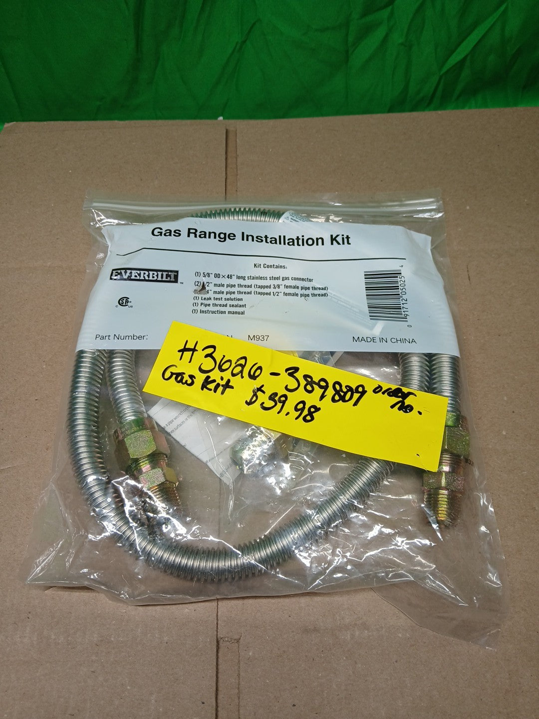 Lot Of 9 Assorted Gas Connector Hoses, Mostly Brasscraft