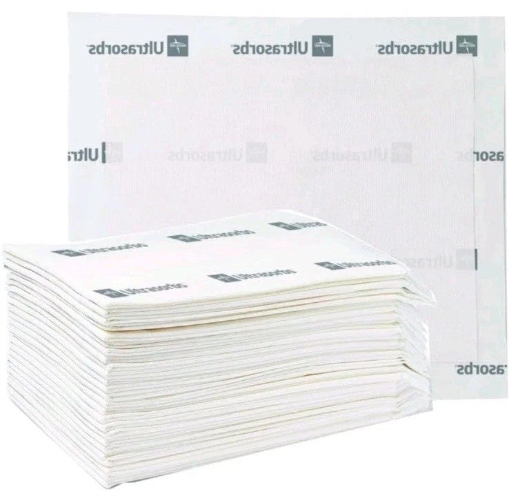 Medline Ultrasorbs Drypads 30" x 36" 25 Pack Super Absorbent Disposable Bed Pads