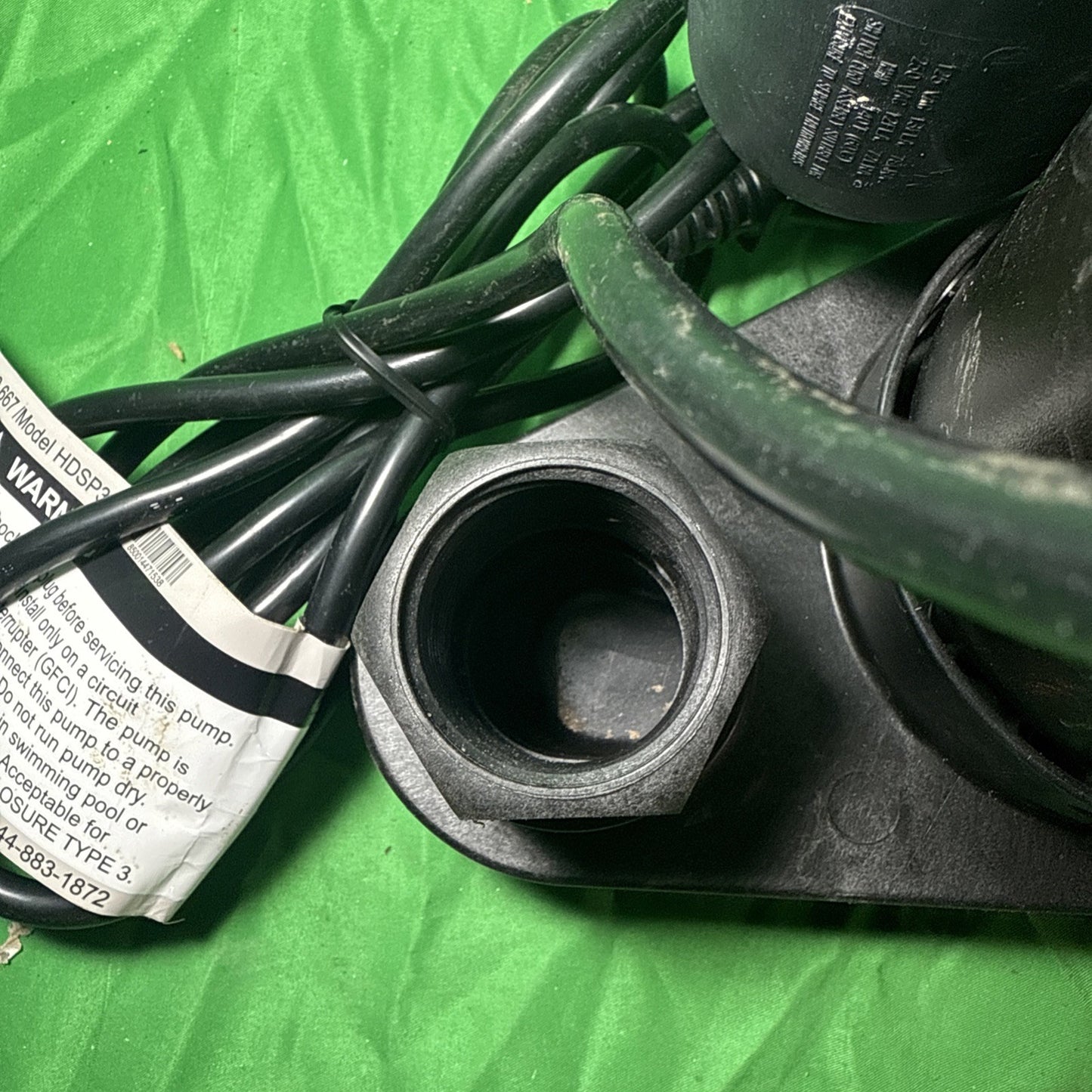 Everbilt 1/3 HP Corrosion Resistant Aluminum Sump Pump w/ Tether Switch USED.