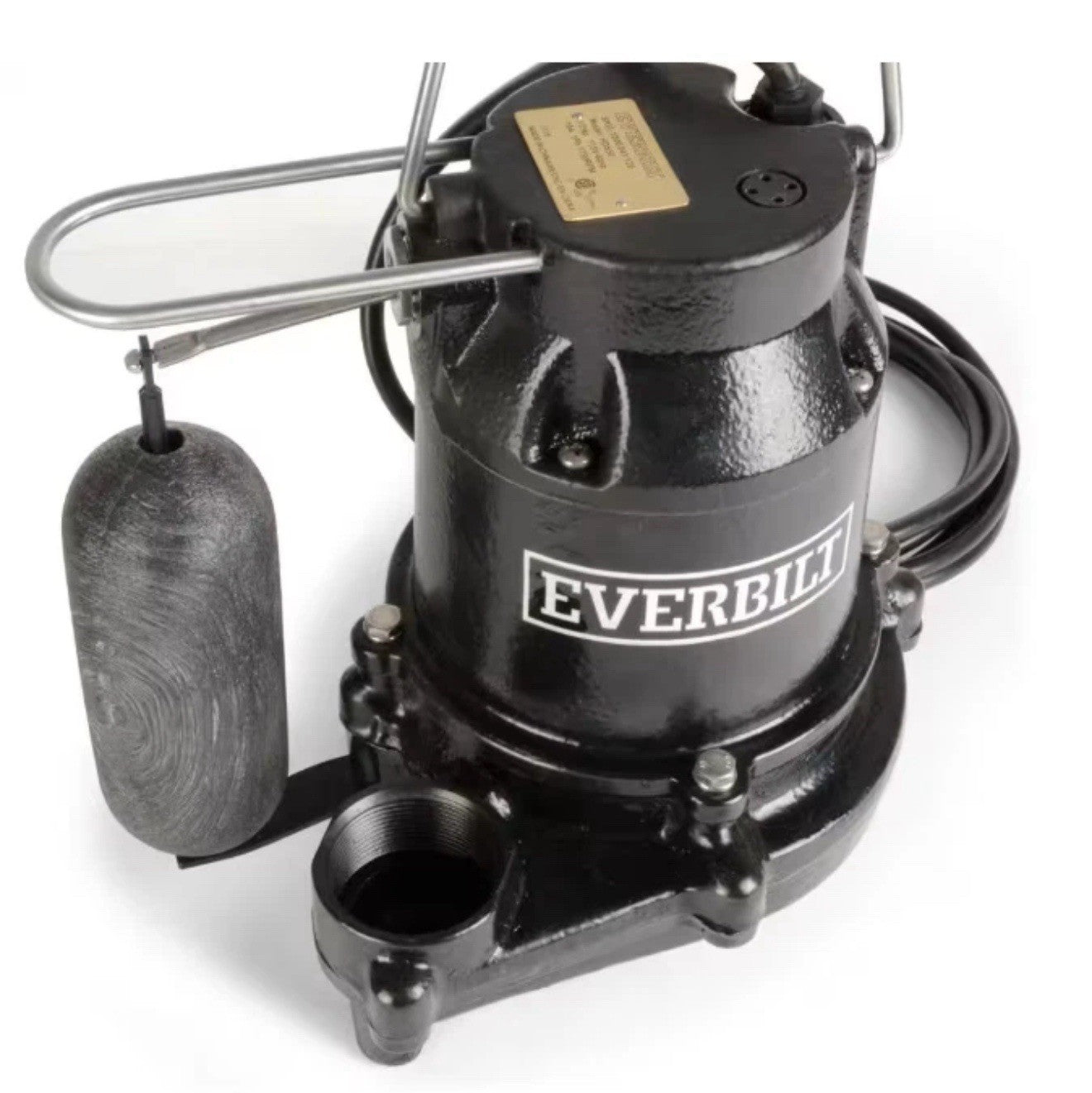 Everbilt 1/3 HP Cast Iron Submersible Sump Pump Excellent Condition