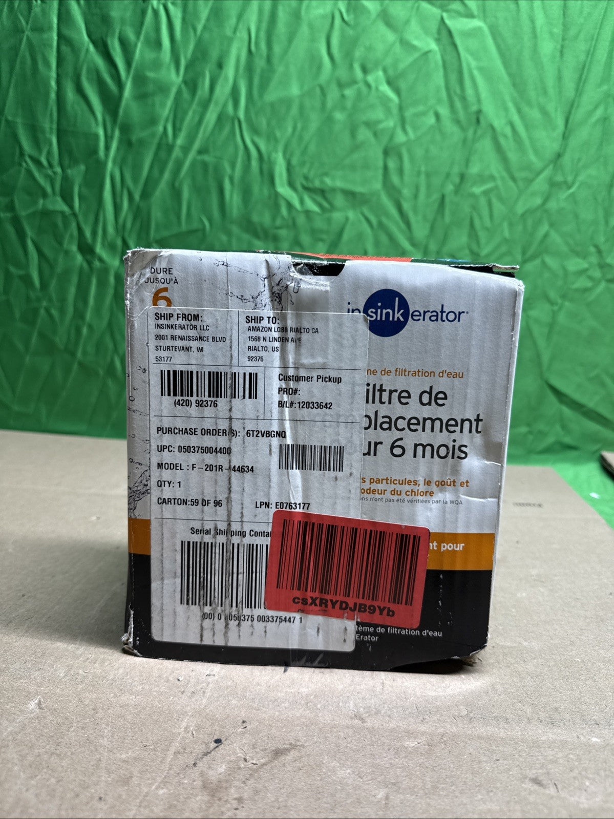 InSinkErator F-201R 6-Month Replacement Water Filter - 2 Pack - New Open Box