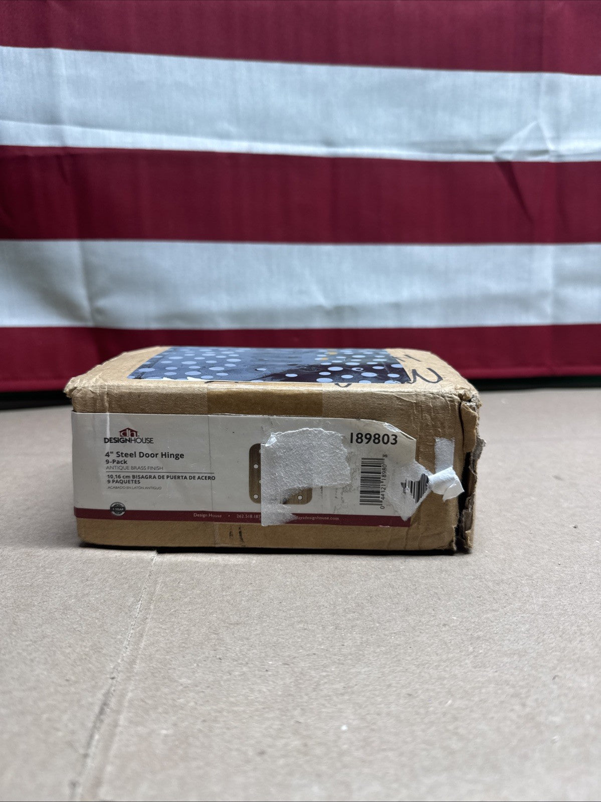 DesignHouse Stainless Steel Door Hinge in Antique Brass 9 Pack