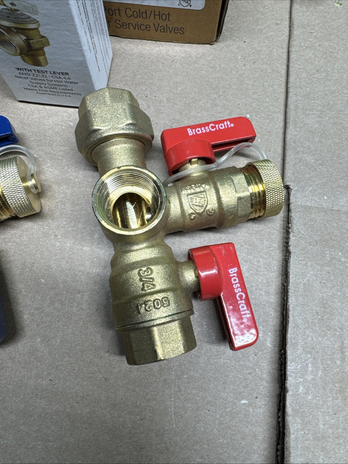 BrassCraft TWV30RX Water Heater Service Valve Kit, New!