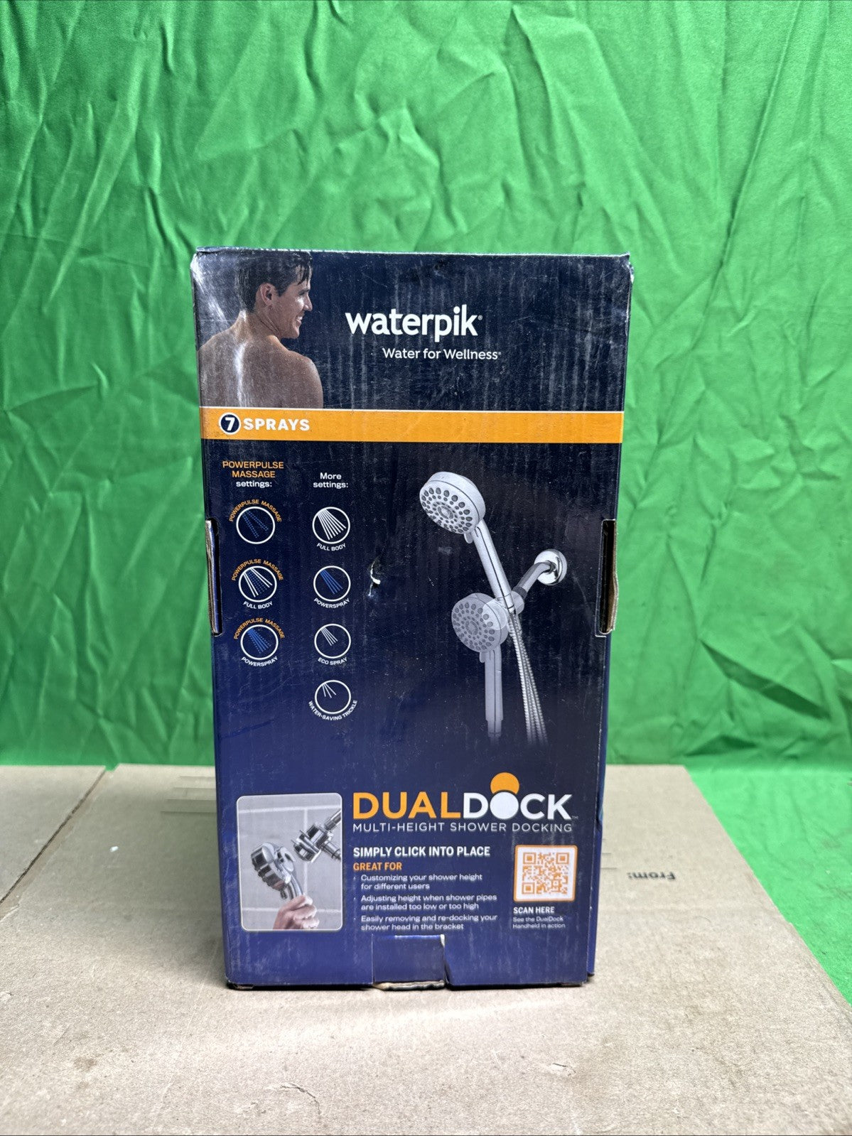 NEW Dualdock Multi-height 7spray wallmount handheld showerhead