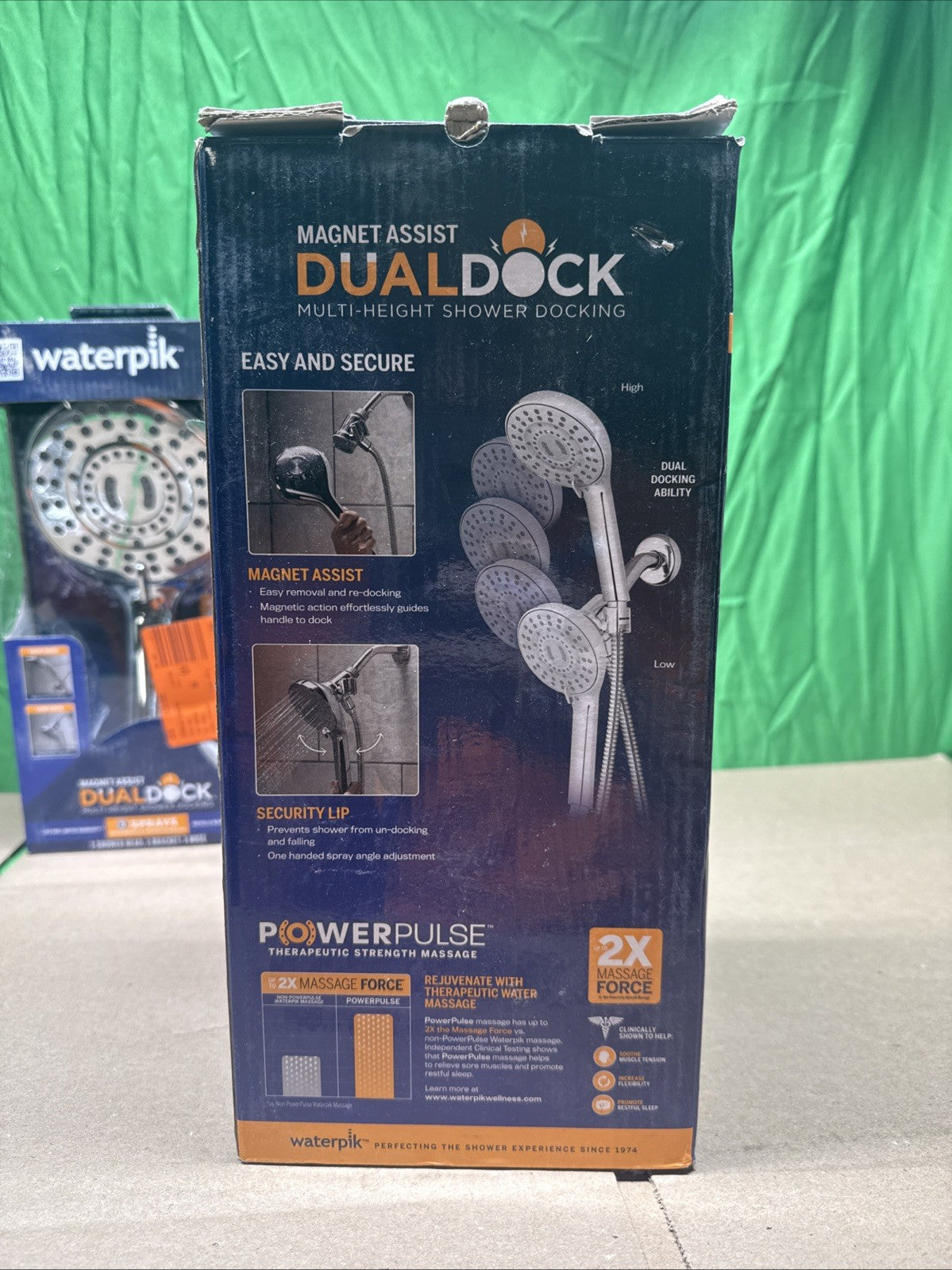 Waterpik 8-Spray Wall Mount Magnet Multi Height Handheld Shower Head 1.8 GPM