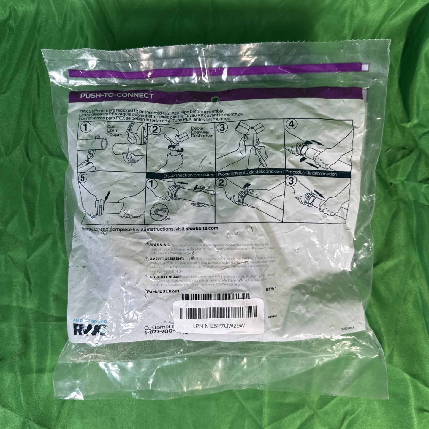 SharkBite UXL0241 Brass 1-1/2" X 1-1/2" 90 Degree Elbow NEW SEALED BAG