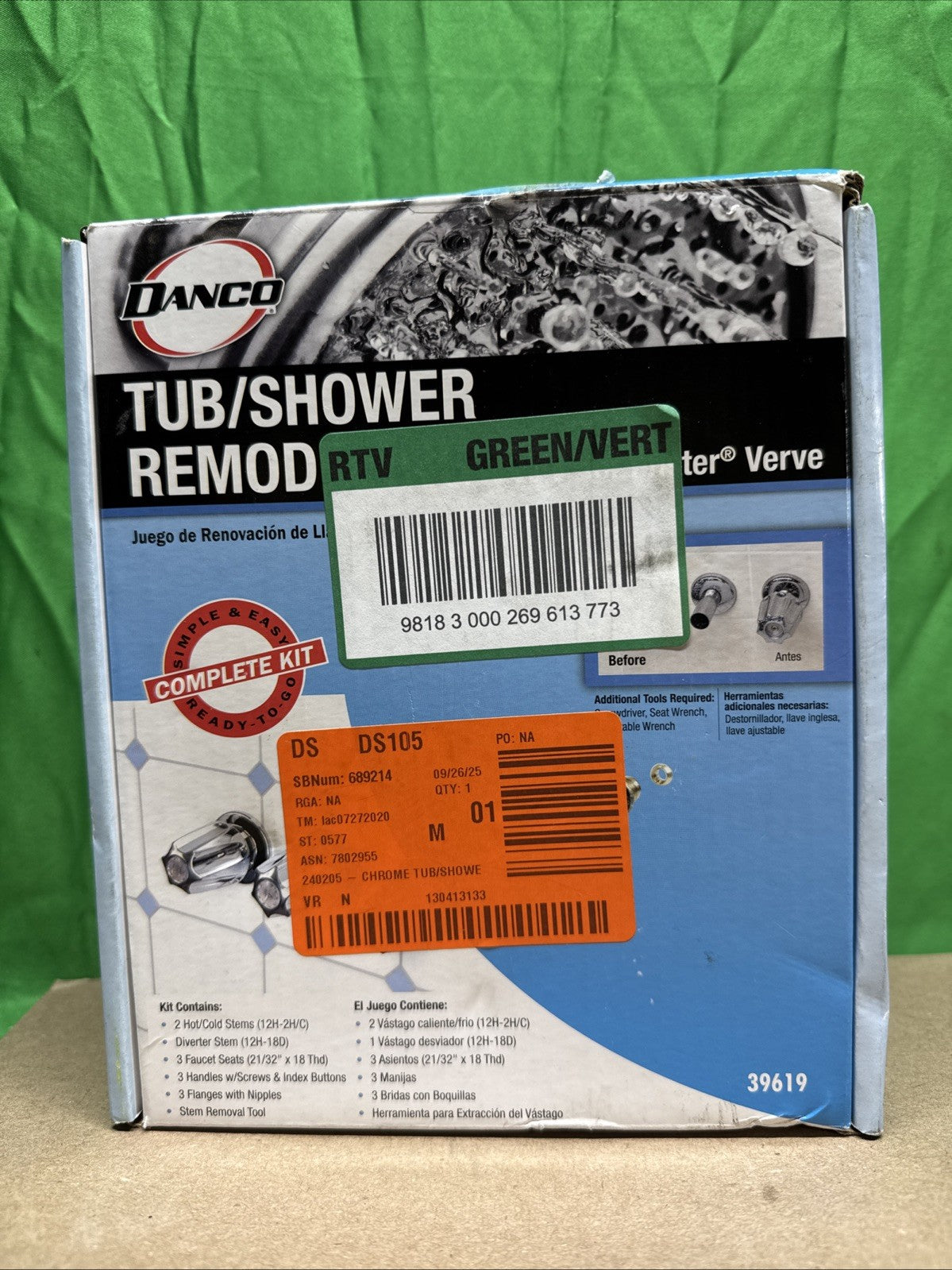 NEW OB Tub/Shower Remodeling Kit for Pfister Verve - CHROME - 39619 (ob)