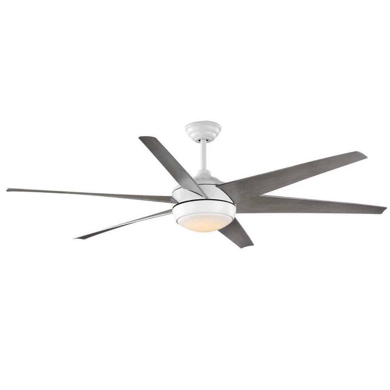 HDC Windward 68 in. White Color Changing LED Matte White Ceiling Fan w/Light Kit