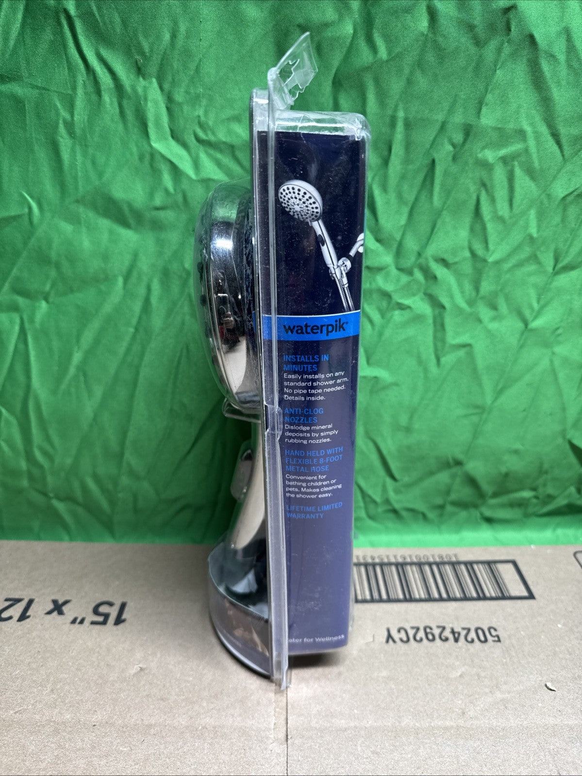 Waterpik 6-Spray 4.8 in. Wall Mount Handheld Adjustable Shower Head. Chrome