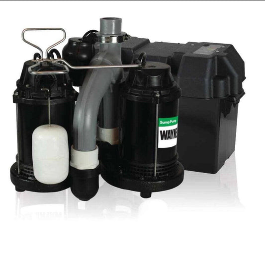 Wayne WSS30Vn - 1/2 HP Combination Primary and Backup Sump Pump System