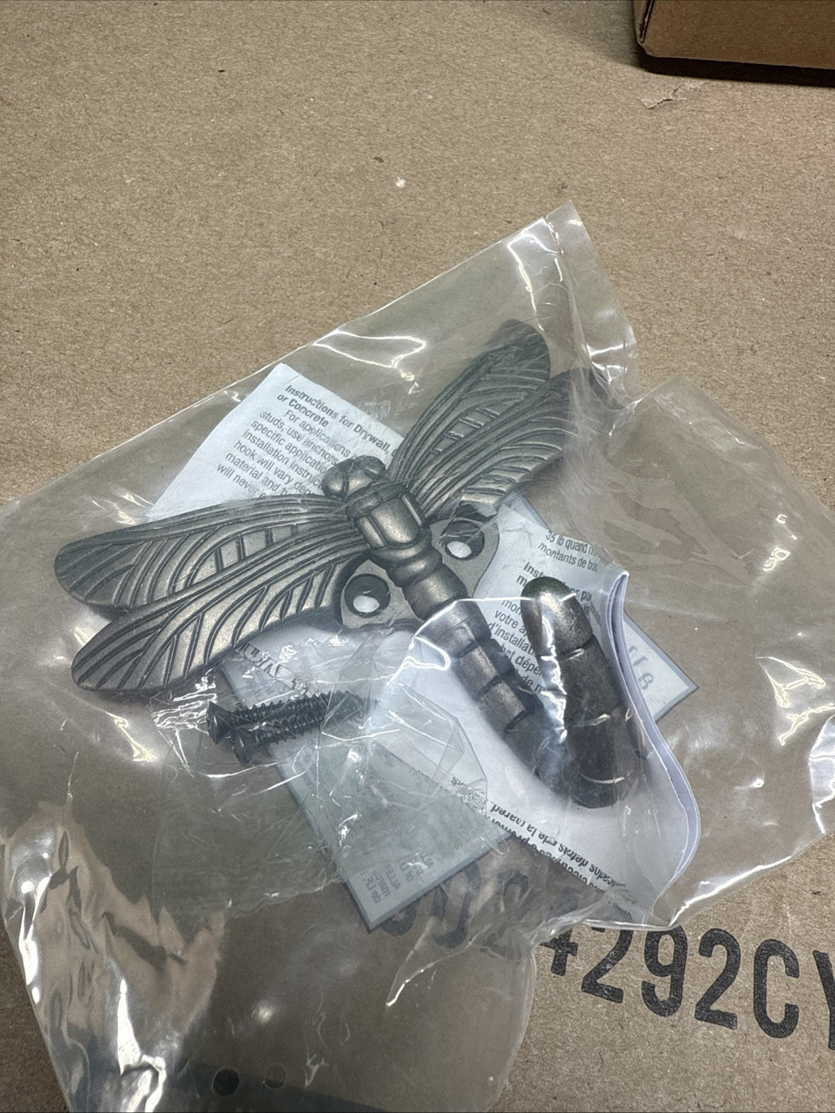 5-Pack Allen + Roth Dragonfly Single Wall Hooks 1-prong Towel Or Coat Hook