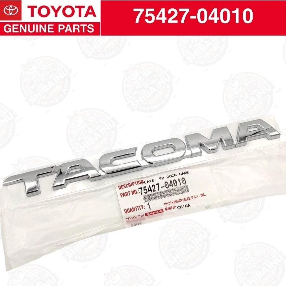 TOYOTA GENUINE OEM TACOMA EMBLEM 75427-04010 FRONT DOOR NAME PLATE NEW