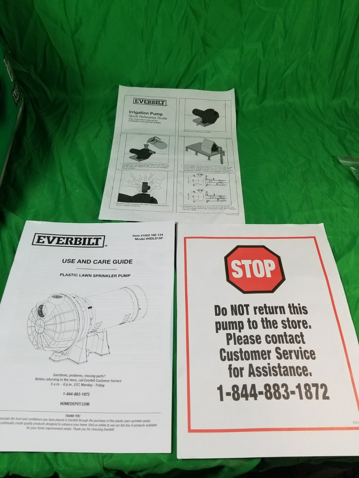 Everbilt Lawn Irrigation Pump Plastic 1-1/2HP HDLS15P NEW