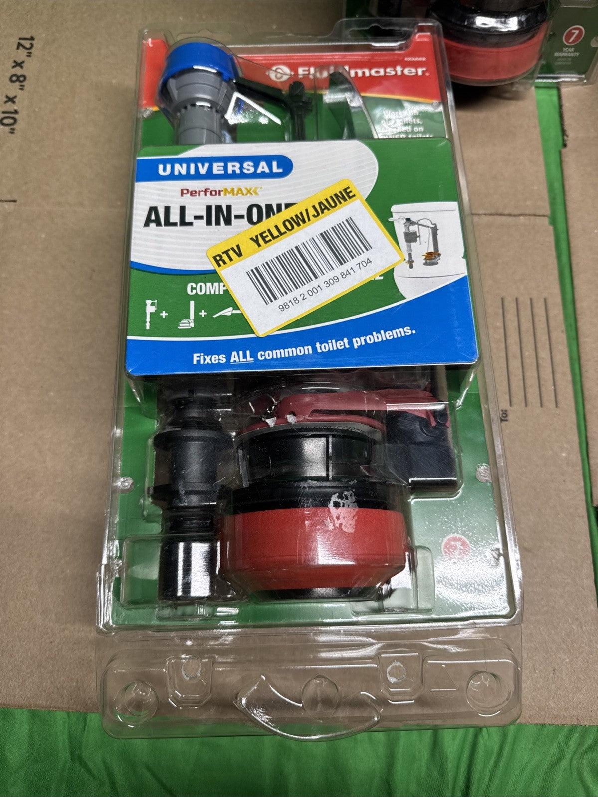 LOT OF 2 Fluidmaster Universal Complete Toilet Repair Kit 10" H 400ARHRK. NEW