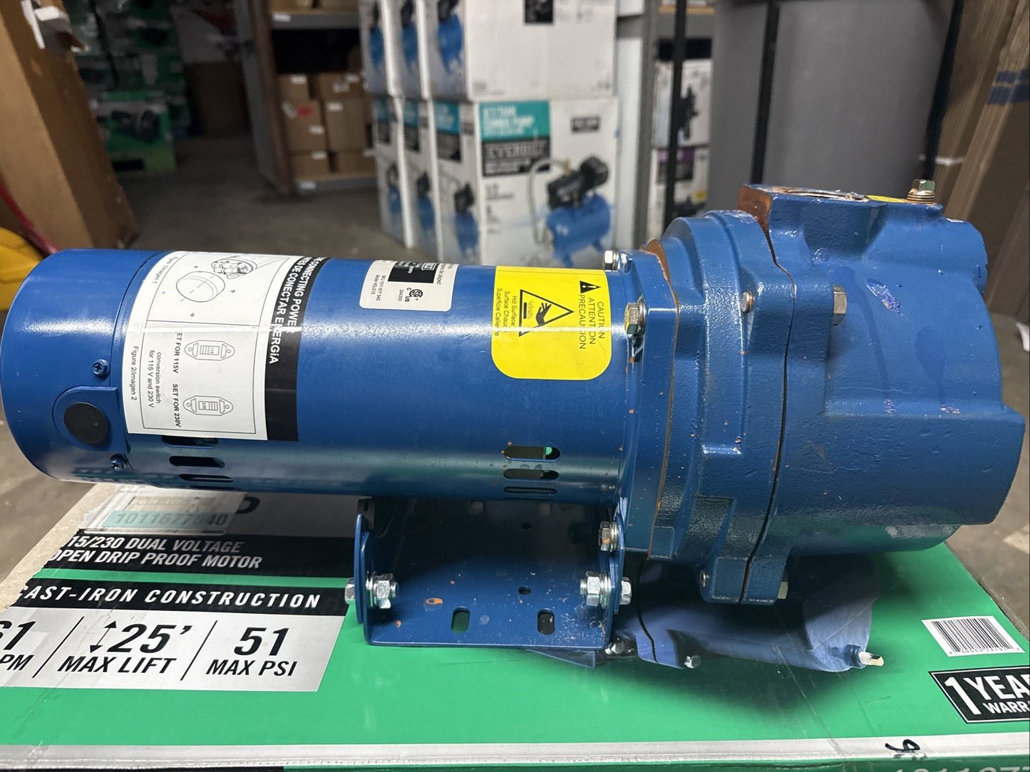 Everbilt 1-1/2 HP Cast Iron Lawn Irrigation Pump HDLS15 *For Parts*