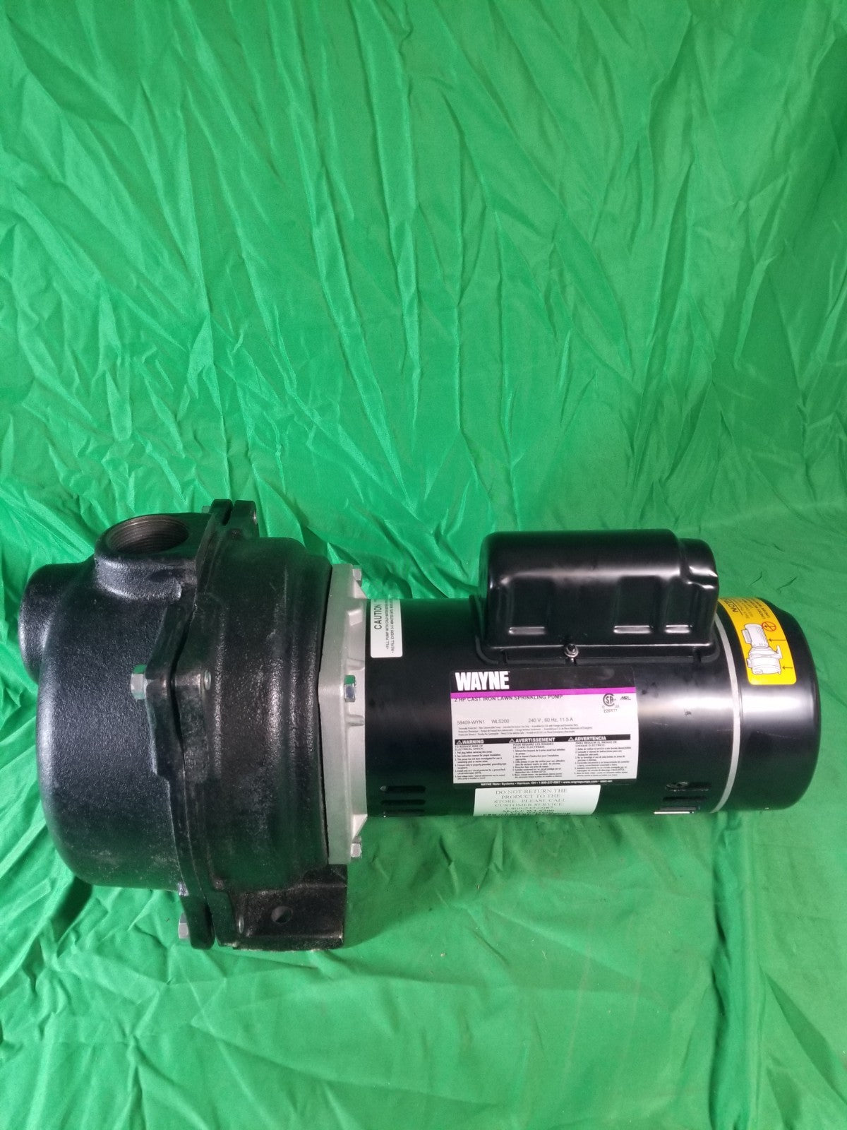 Wayne 2 HP Permanent Lawn Sprinkler Pump New-Open Box