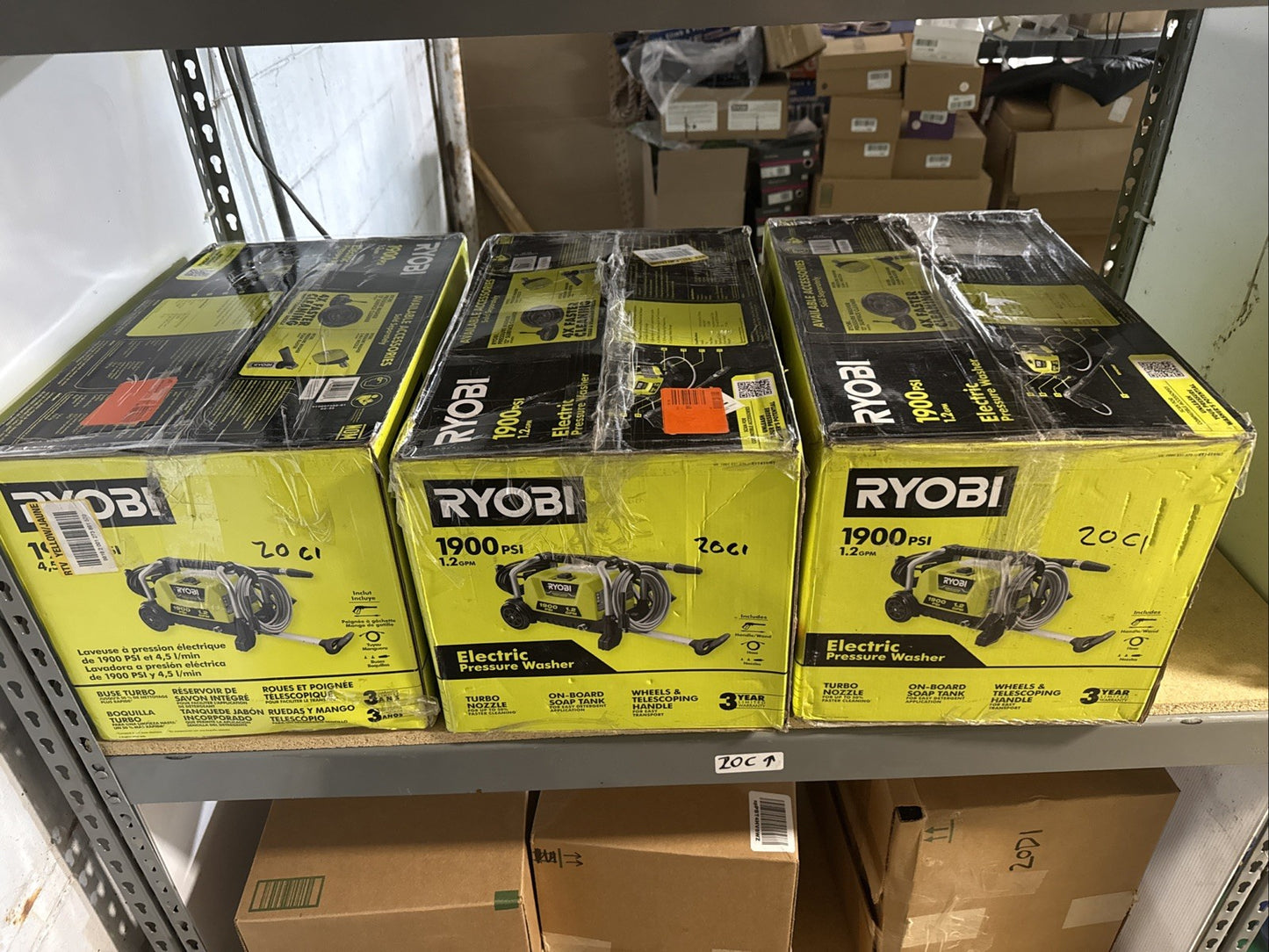 Ryobi 1.2 GPM 1900 PSI Electric Corded Water Pressure Washer Kit RY1419MT UsedGC