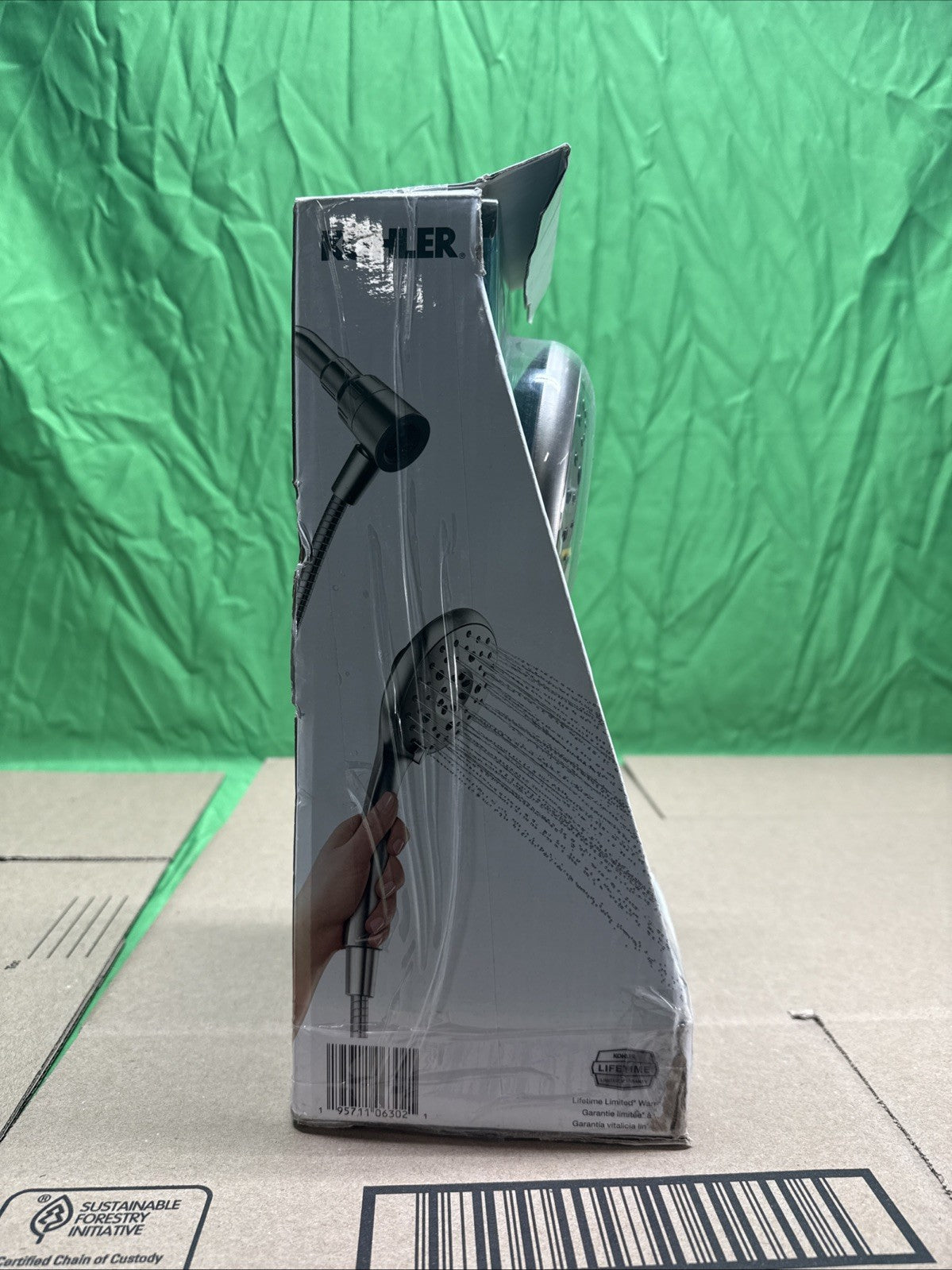 KOHLER “Claro” Multifunction Wall Mount Handheld Shower Head Brushed Nickel