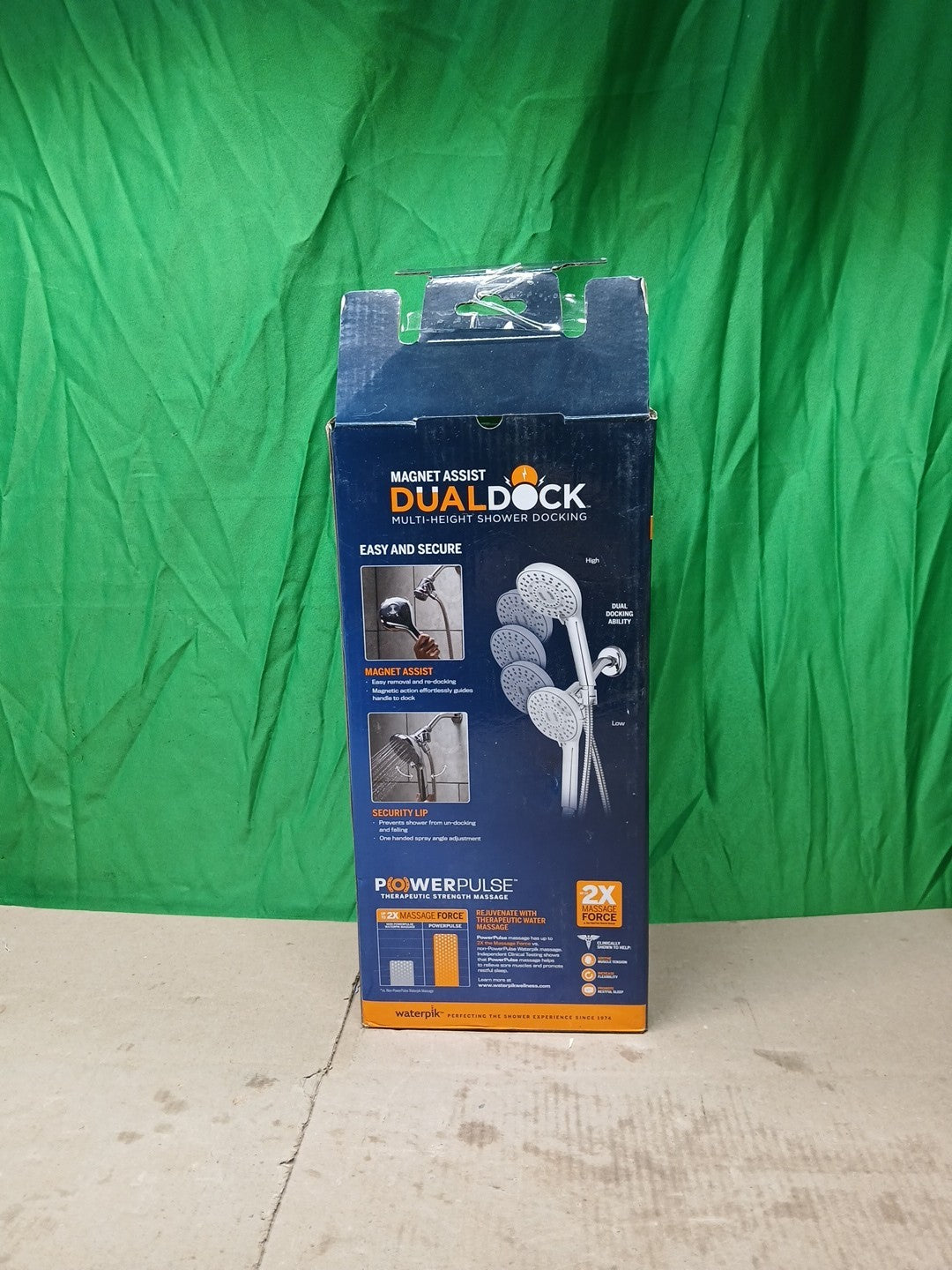 Waterpik 8-Spray Wall Mount Magnet Multi Height Handheld Shower Head 1.8 GPM