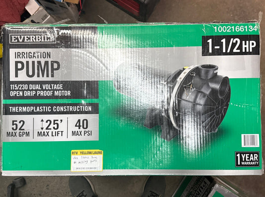 Everbilt Lawn Irrigation Pump Plastic 1.5HP HDLS15P PARTS ONLY