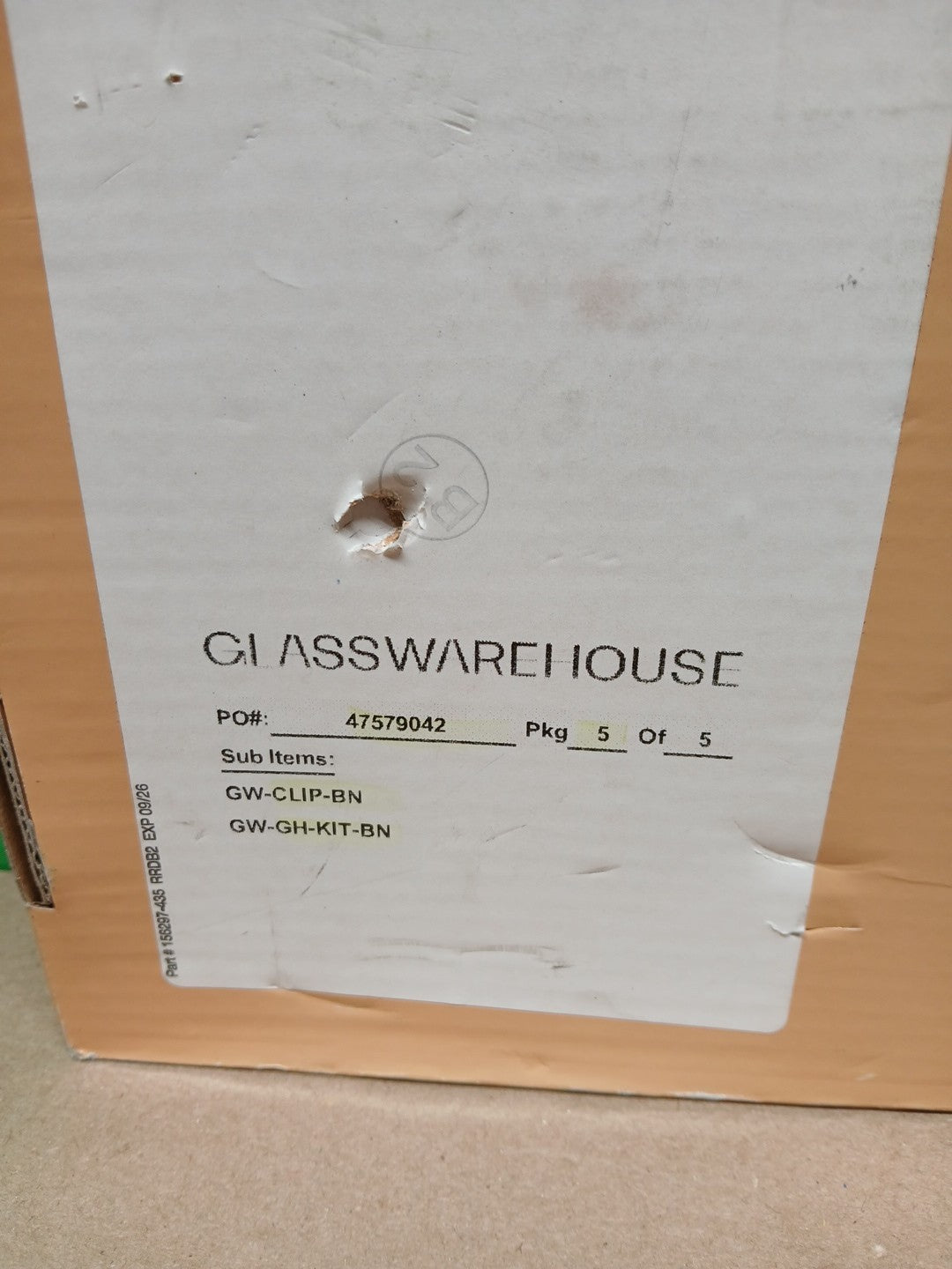 Glasswarehouse Shower Hinge Hardware Kit Brushed Nickle GW-GH-KIT-BN