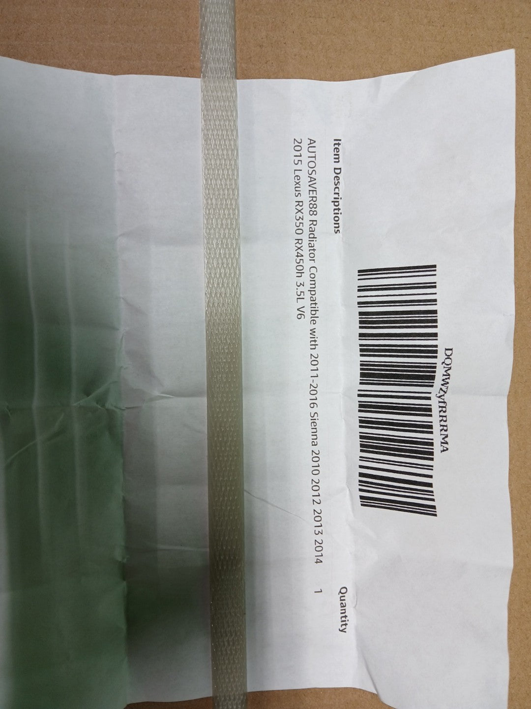 Aluminum Radiator For 2011-2016 Toyota Sienna 2010-2015 Lexus RX350 CU13117