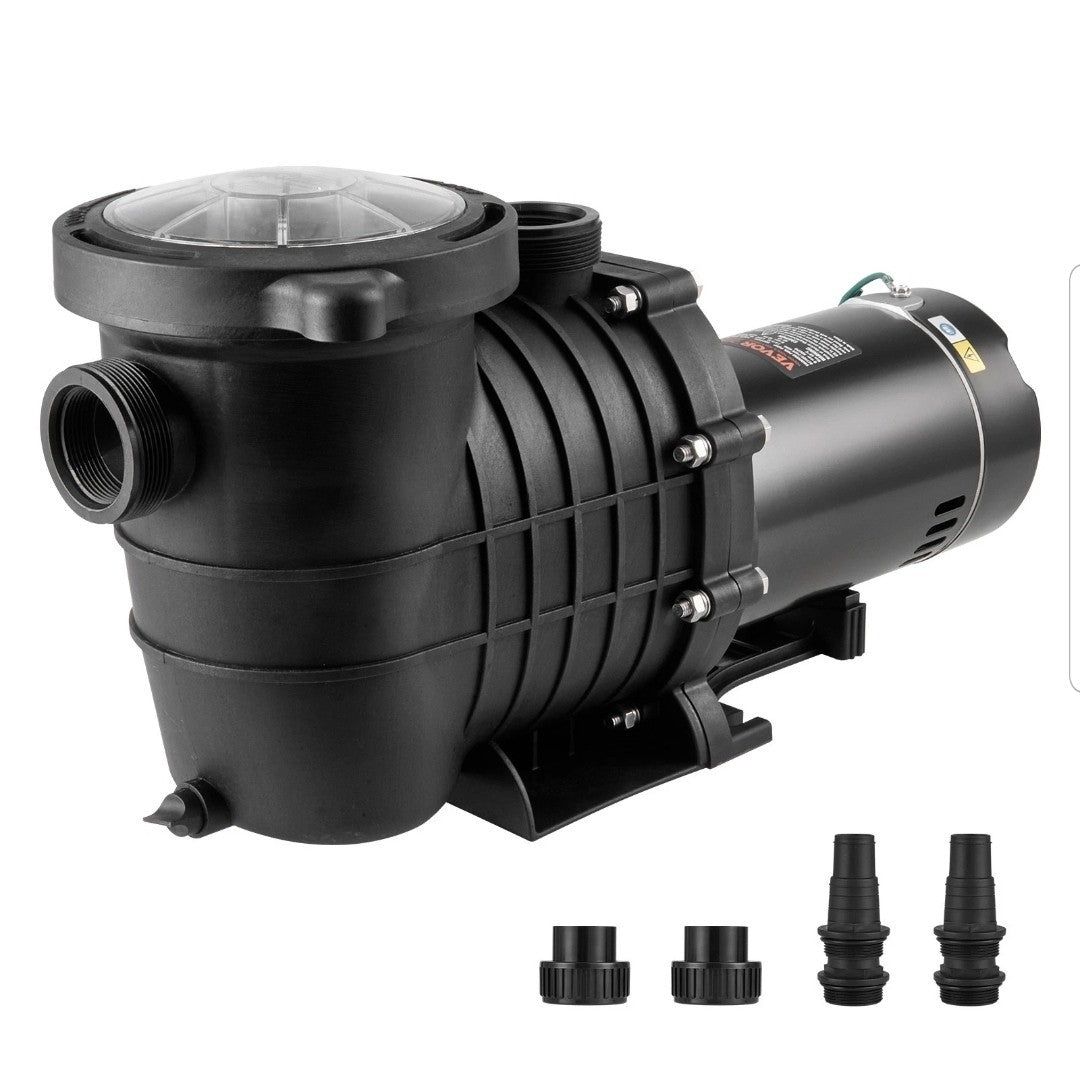 VEVOR Above Ground Swimming Pool Pump Single Speed 1 HP 80 GPM 110V / 240V