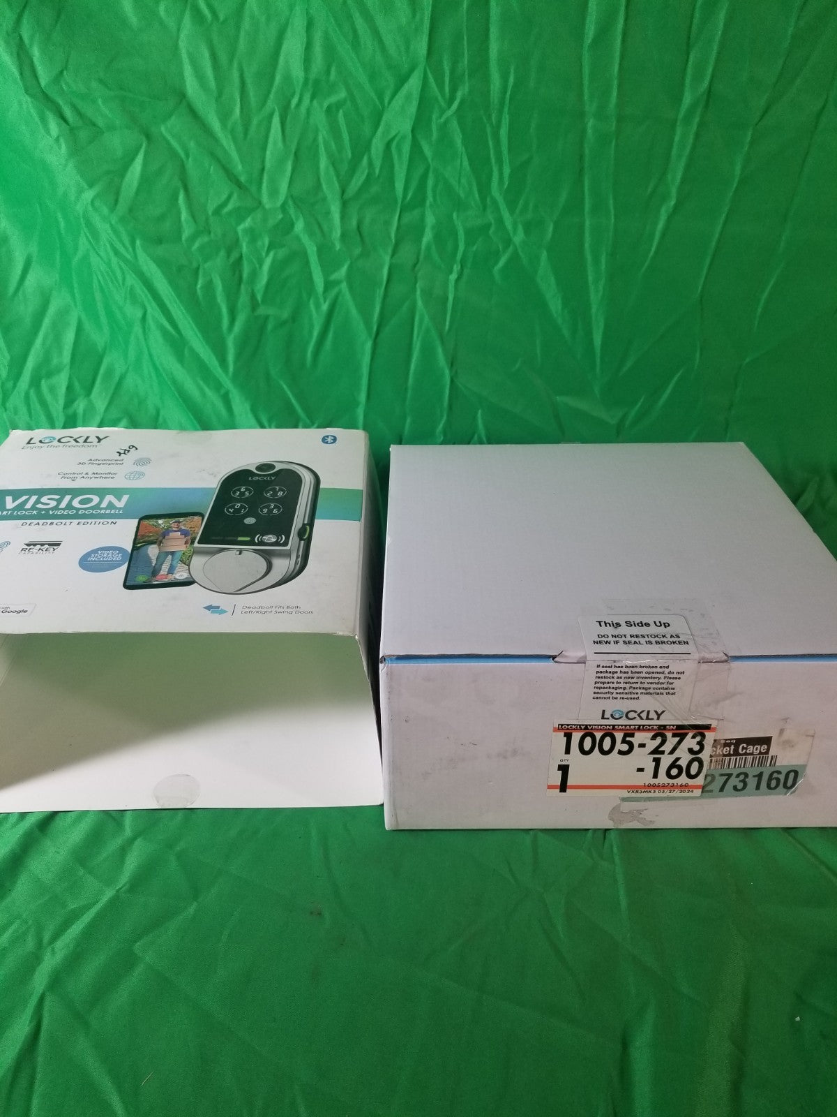 Locky Vision Deadbolt Lock Fingerprint App Video Doorbell Voice Access Code Key