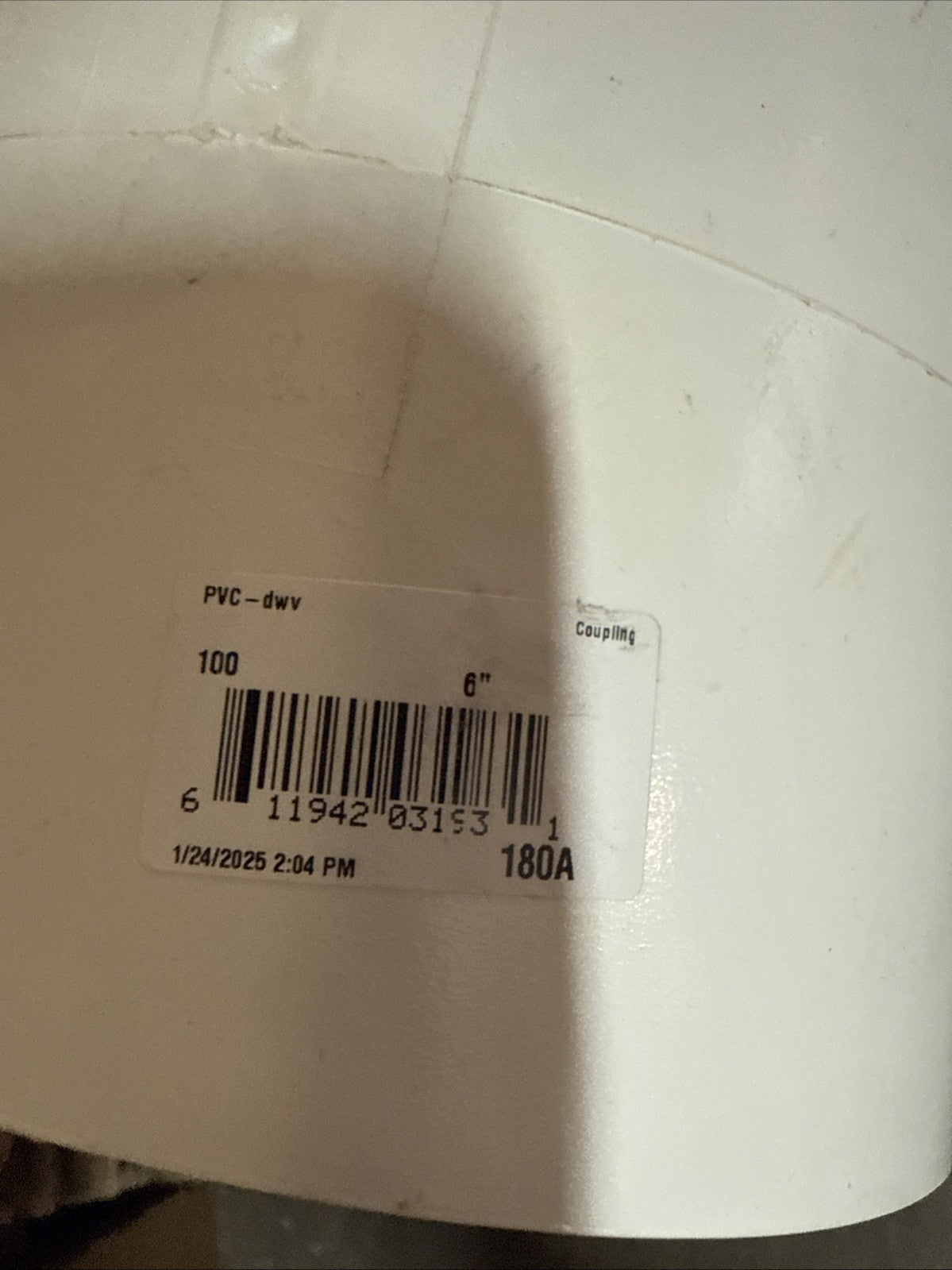 New Sch 40 PVC 6" Straight Coupling Socket Connect NSF Compliant