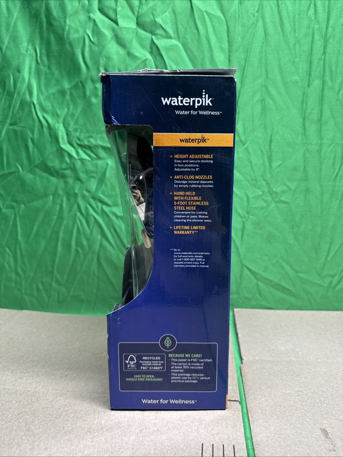 Waterpik 8-Spray Wall Mount Magnet Multi Height Handheld Shower Head 1.8 GPM