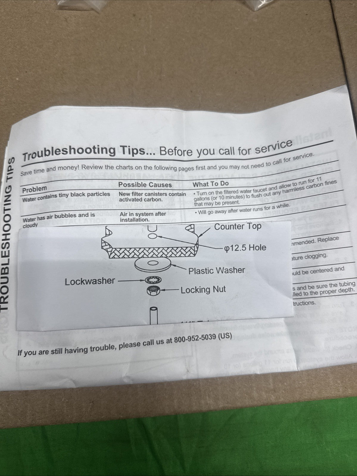 GE GXK255TBN Under Sink Dual Water Filtration System