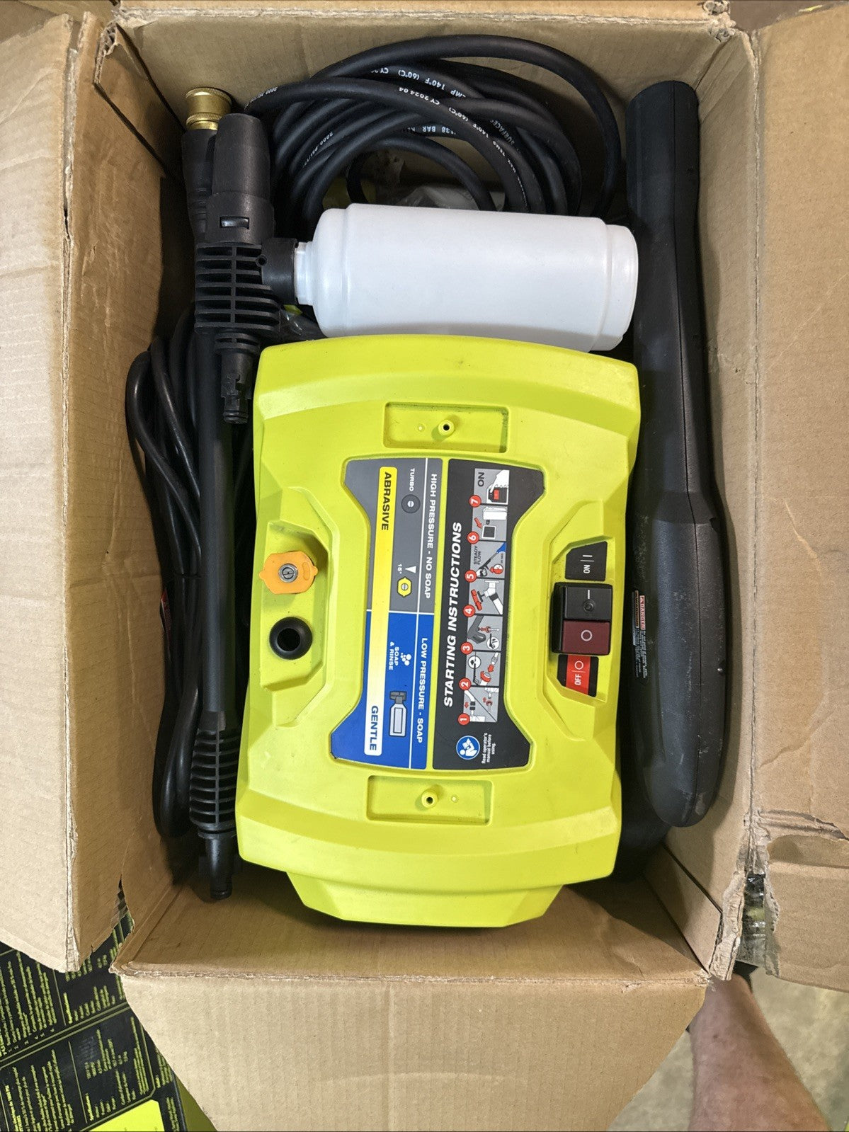 Ryobi 1800 PSI 1.2 GPM Cold Water Electric Pressure Washer RY141802 EXCELLENTCND
