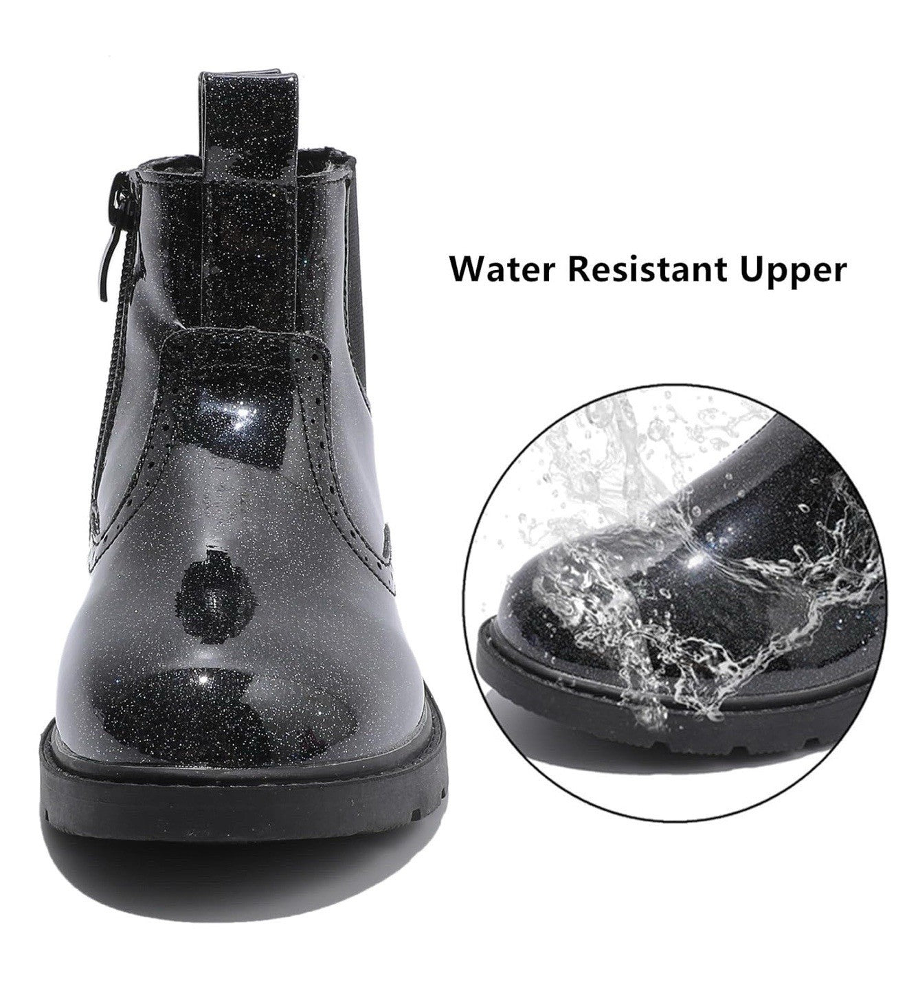 DADAWEN Toddler Size 5 Boots waterproof outdoor sidezipper comfort ankle booties