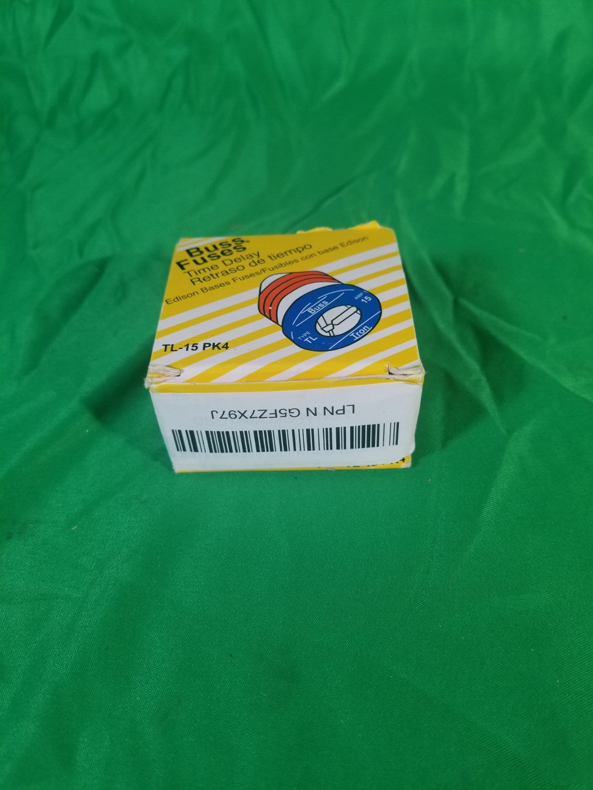 Buss Bussman TL-15PK4 Type TL 15A 15 Amp Time Delay Plug Fuse , 4 Pack