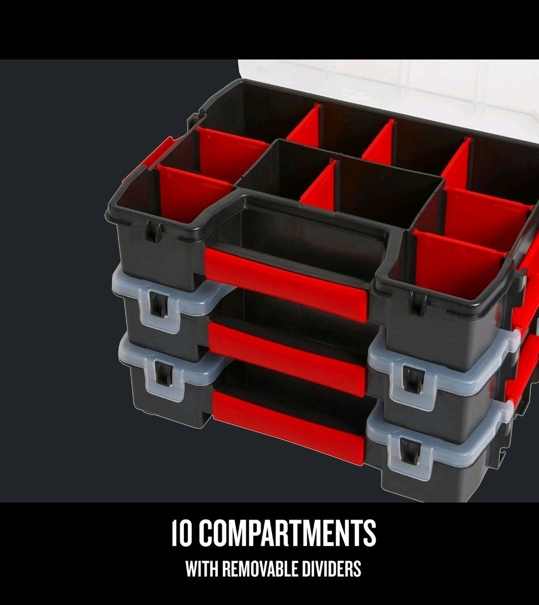 CRAFTSMAN Storage Organizer Small Parts Organizer 3-Packs with 10-Compartment...