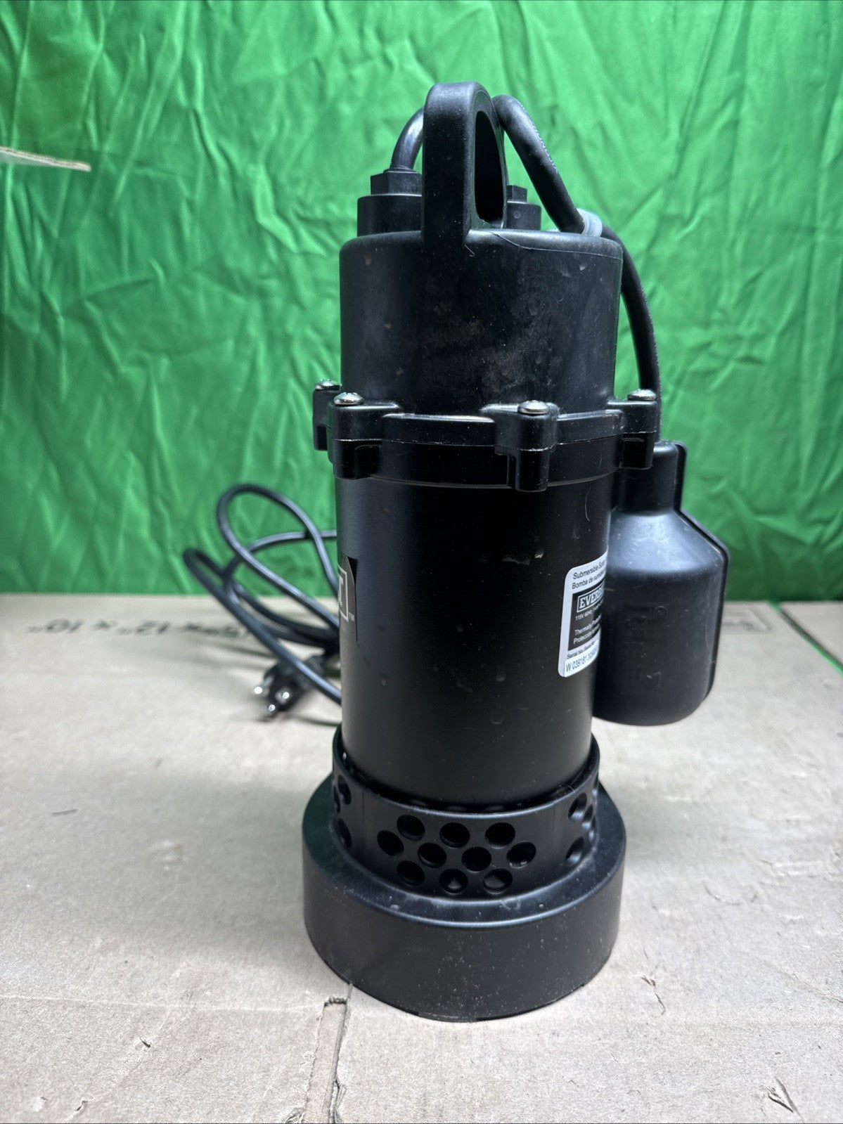 Everbilt 1/3 HP Corrosion Resistant Aluminum Sump Pump w/ Tether Switch USED.