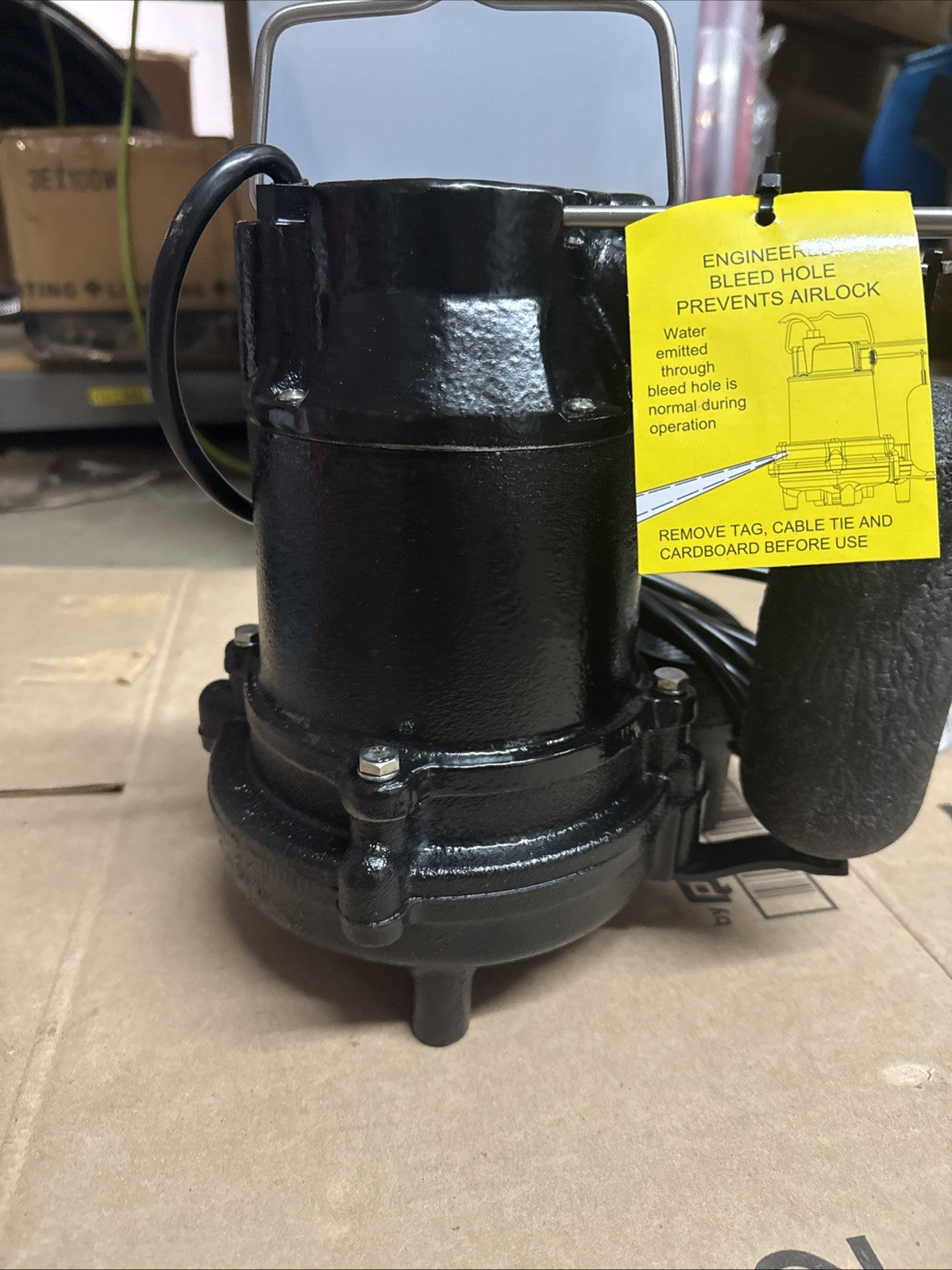 Everbilt 1/2 HP Cast Iron Sump Pump Model # HDS50 OPEN BOX
