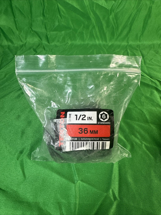 TEKTON 1/2 Inch Drive x 36 mm 6-Point Impact Socket SID22136 36