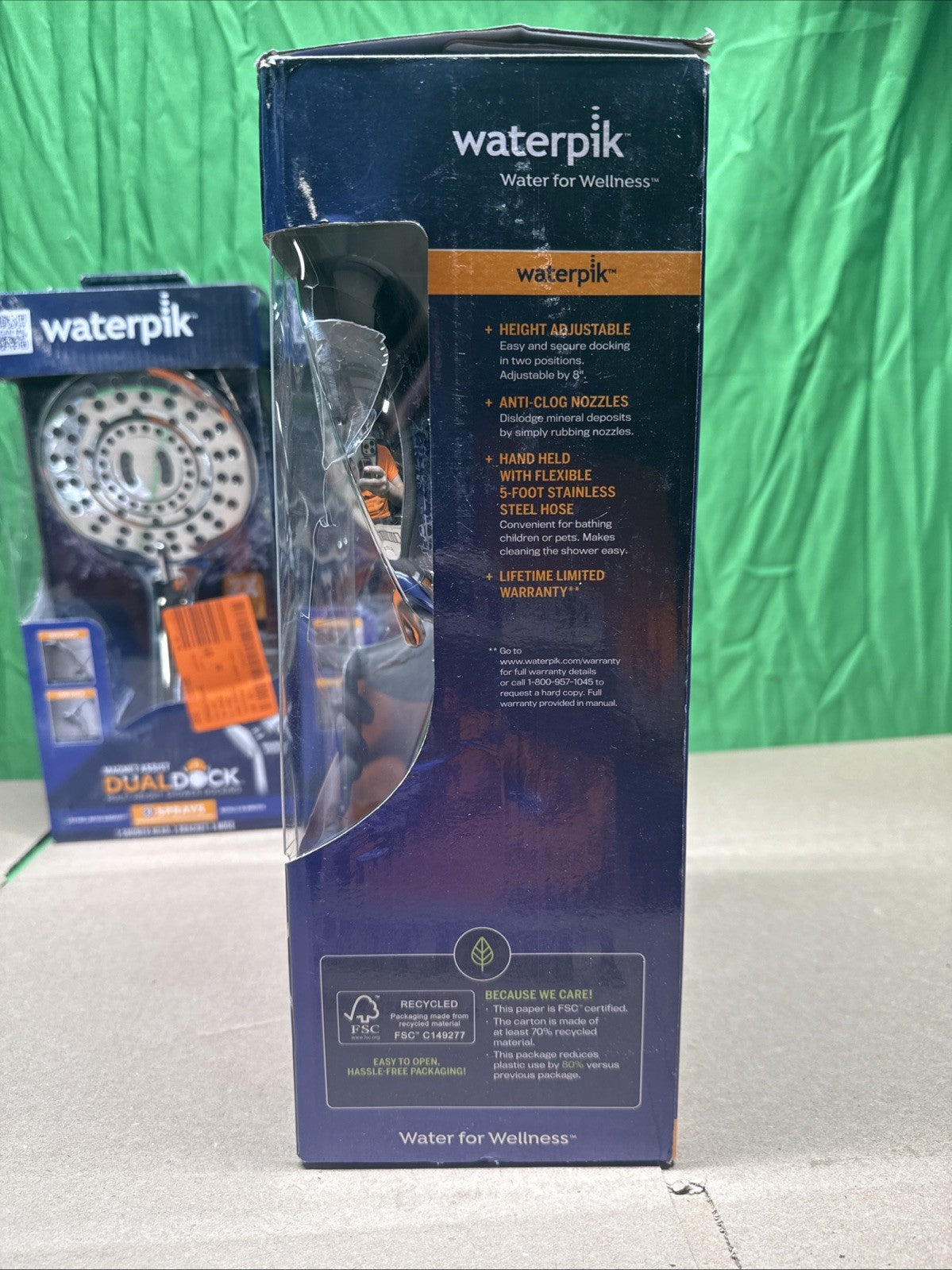 Waterpik 8-Spray Wall Mount Magnet Multi Height Handheld Shower Head 1.8 GPM