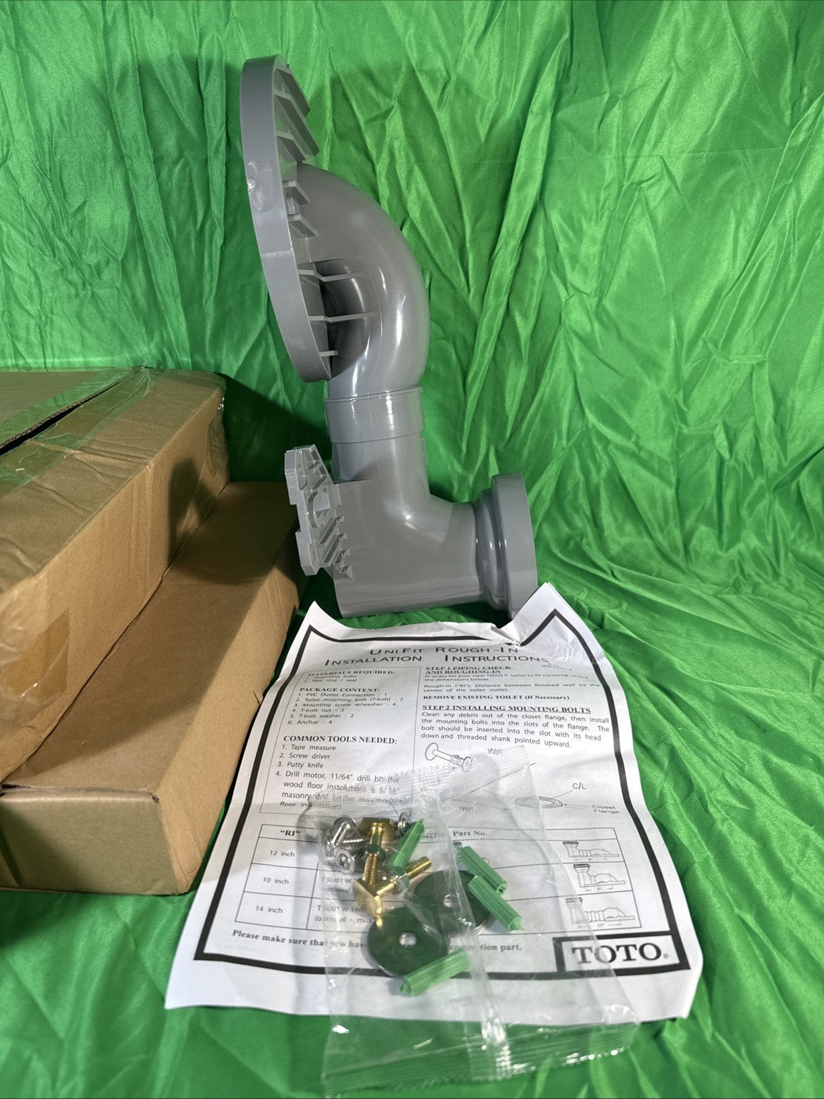 Toto TSU03W-12R  12 Inch Unifit Rough In Installation Kit PLASTIC GREY New!