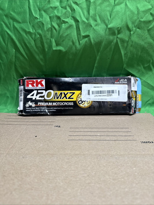 RK Takasago Chain GB420MXZ Premium Motocross Racing Chain Gold 116 Link