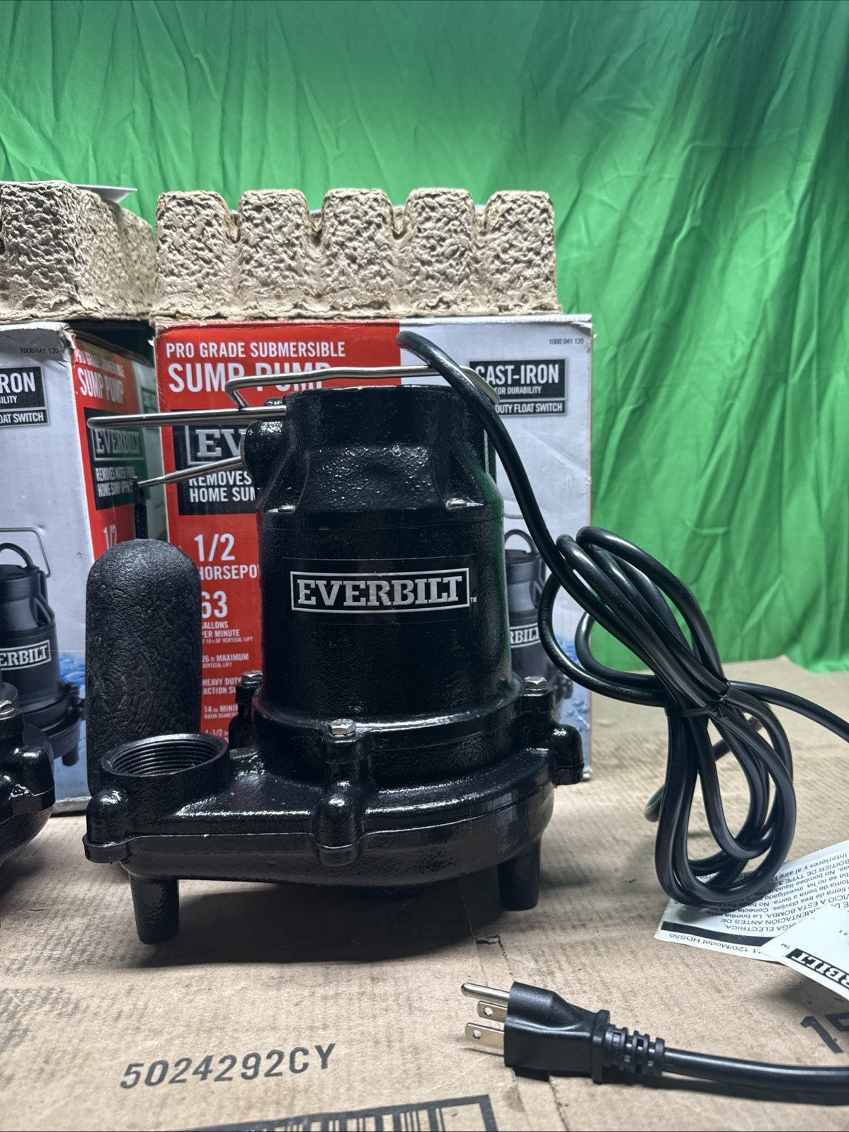 Everbilt 1/2 HP Cast Iron Sump Pump Model # HDS50 NOB