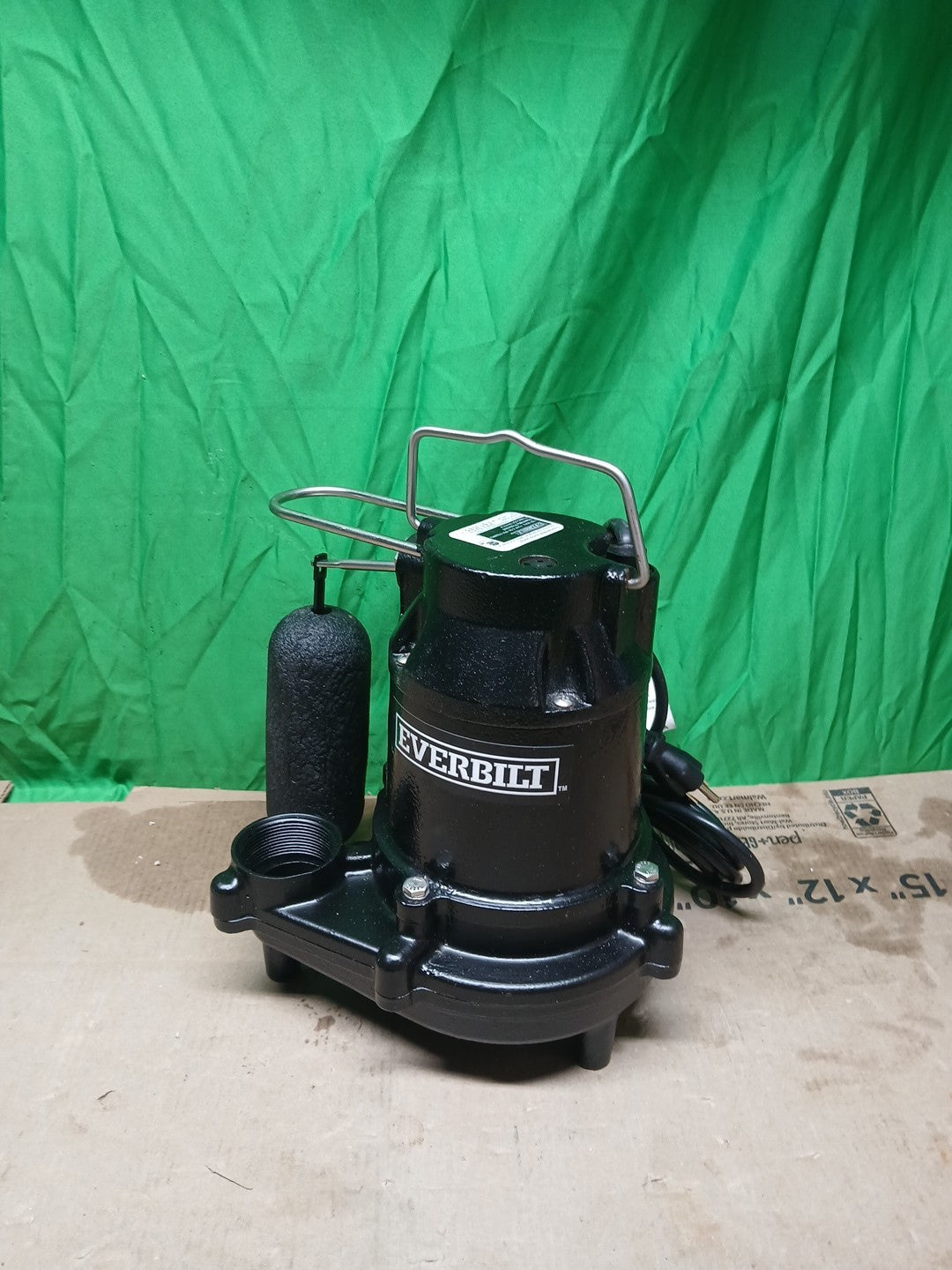 Everbilt 1/2 HP Cast Iron Sump Pump Model # HDS50 USED..